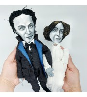 Harry Houdini and wife Bess dolls