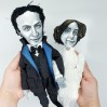 Harry Houdini and wife Bess dolls