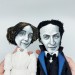 Harry Houdini and wife Bess dolls