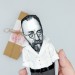 Henri Matisse famous artist action figure + standing folding easel + picture - sculptor gift, Art teacher gift - collectible miniature doll hand painted