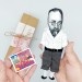 Henri Matisse famous artist action figure + standing folding easel + picture - sculptor gift, Art teacher gift - collectible miniature doll hand painted