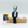 Pablo Picasso famous artist action figure, Spanish painter, sculptor Cubism - Art teacher gift - collectible doll + standing folding easel + picture