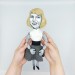 Sylvia Plath feminist women writer novelist - Literary gift for Readers & Writers - book shelf decoration - Collectible doll