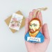 Vincent Van Gogh ornament, Christmas tree toy hand painted - Art teacher gift