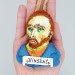 Vincent Van Gogh ornament, Christmas tree toy hand painted - Art teacher gift