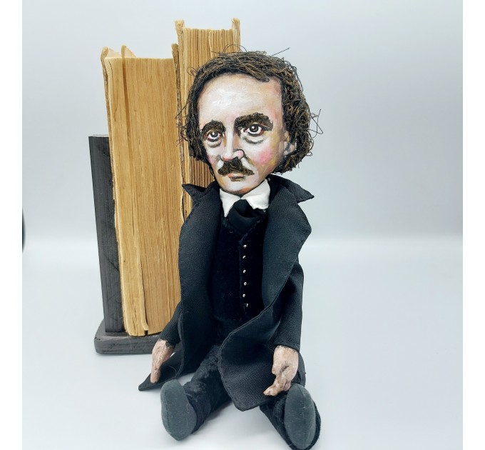 Edgar Allan Poe  - Nevermore - Literary Gift for Readers & Writers - Collectible doll