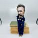 Friedrich Nietzsche German philosopher - Library decor - Collectible doll + Miniature Books 