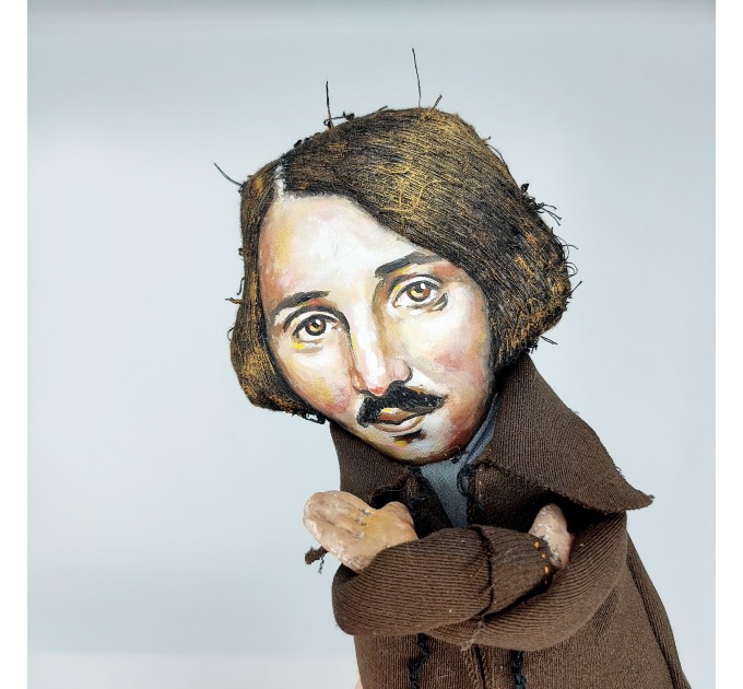 Nikolai Gogol Ukrainian writer - Readers & Writers gift - Collectible doll + miniature books