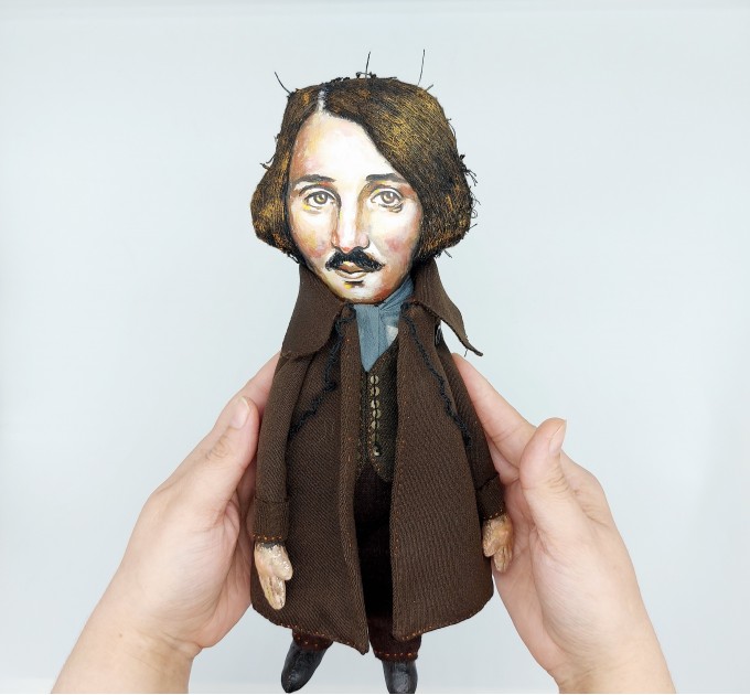 Nikolai Gogol Ukrainian writer - Readers & Writers gift - Collectible doll + miniature books