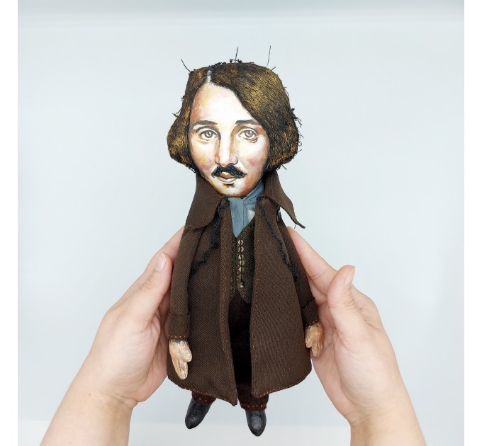 Nikolai Gogol Ukrainian writer - Readers & Writers gift - Collectible doll + miniature books