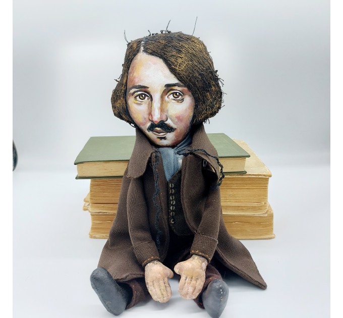 Nikolai Gogol Ukrainian writer - Readers & Writers gift - Collectible doll + miniature books