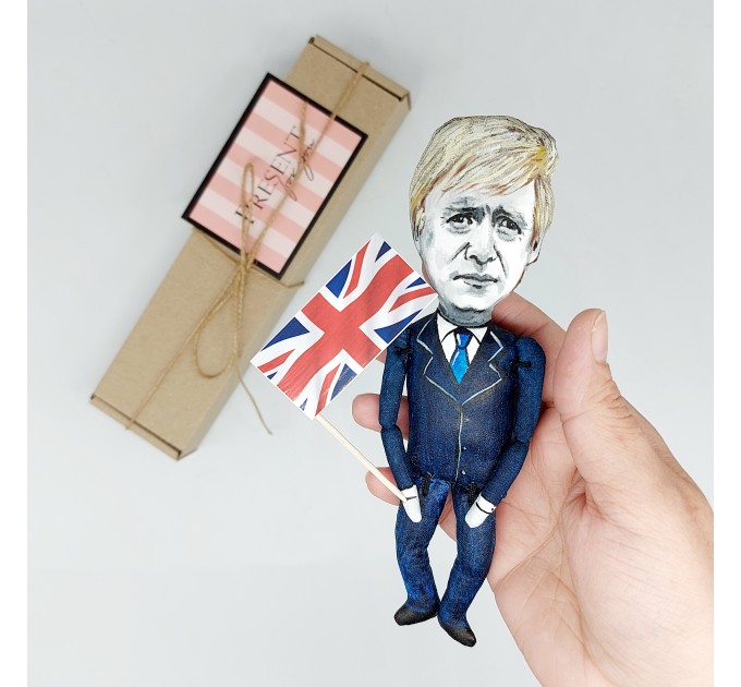 Boris Johnson Prime Minister of the United Kingdom, UK politic doll - Collectible handmade figurine