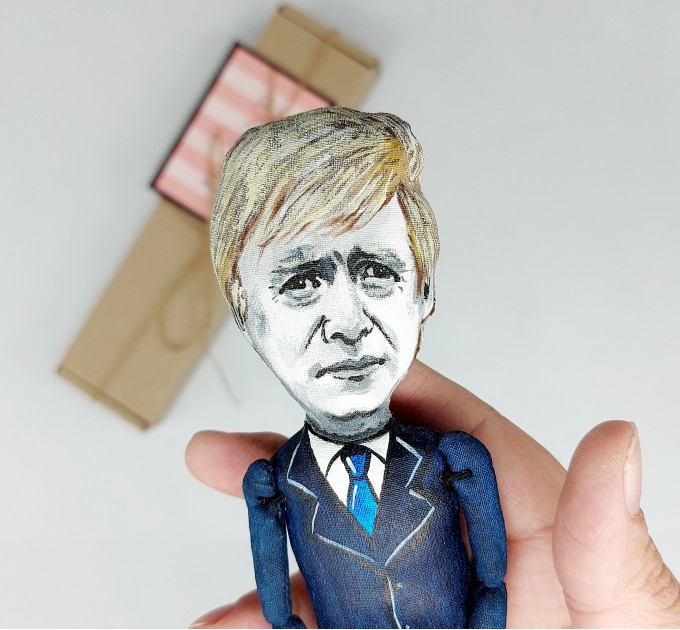 Boris Johnson Prime Minister of the United Kingdom, UK politic doll - Collectible handmade figurine