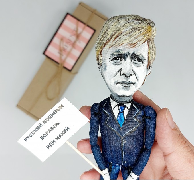 Boris Johnson Prime Minister of the United Kingdom, UK politic doll - Collectible handmade figurine
