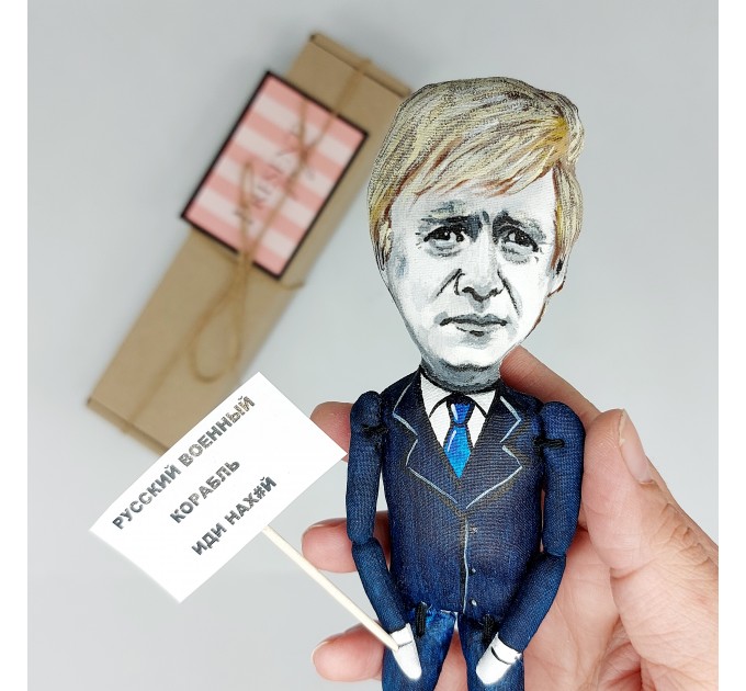 Boris Johnson Prime Minister of the United Kingdom, UK politic doll - Collectible handmade figurine