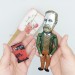 BramStoker Irish story writer, Gothic literature - gift for book lovers ornament - Collectible figurine + Miniature Book