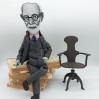 Sigmund Freud psychiatrist doll + chair - physical therapist gift - Collectible handmade figure