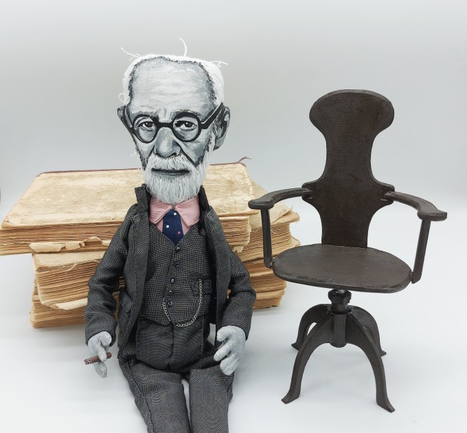 Psychiatrist doll + chair - physical therapist gift - psychiatrist office decor