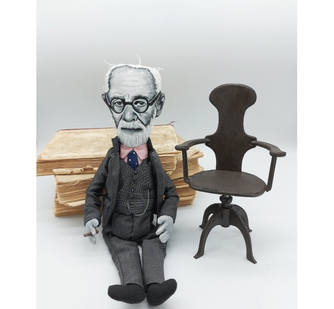 Psychiatrist doll + chair - physical therapist gift - psychiatrist office decor