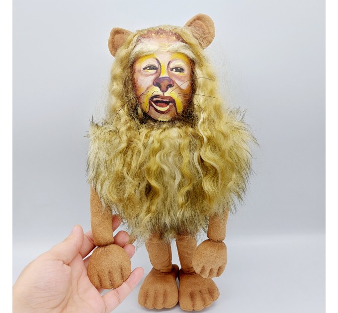 Lion doll OZ doll, exclusive collection of handcrafted dolls and figurines