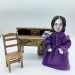 Charlotte Bronte doll, novelist, poet, women writer, author Jane Eyre - Book lover gift - Collectible doll hand painted + Miniature Book