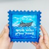 russian warship go f yourself - framed wooden sign with wooden gears - Ukrainian shop, Ukrainian artist