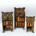 SET 3 Owls Bookcases, Dollhouse bookshelf miniature furniture for library - Owl lover gift