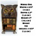 SET 3 Owls Bookcases, Dollhouse bookshelf miniature furniture for library - Owl lover gift