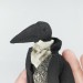 Gothic Raven doll, Gothic Halloween miniature furniture, Crow Edgar Poe Witch Mystery Gothic Dollhouse - Handmade wooden decor 1 12 scale