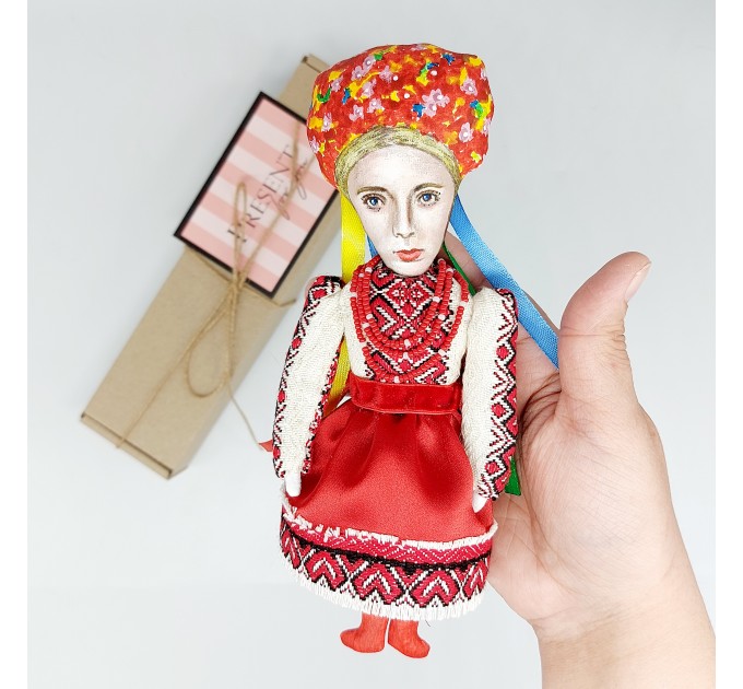 Ukrainian girl doll, Ukraine doll, Ukraine Freedom woman, Ukraine sunflower - Slava Ukraine - Collectible handmade doll