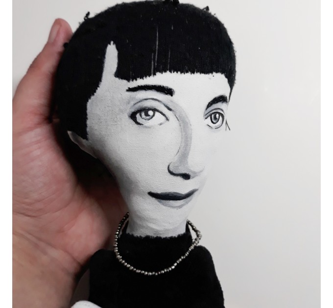 Anna Akhmatova Russian poets - Literary gift for bookworm - Handmade textile doll 