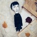 Anna Akhmatova Russian poets - Literary gift for bookworm - Handmade textile doll 