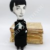 Anna Akhmatova Russian poets - Literary gift for bookworm - Handmade textile doll 