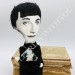 Anna Akhmatova Russian poets - Literary gift for bookworm - Handmade textile doll 