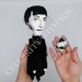 Anna Akhmatova Russian poets - Literary gift for bookworm - Handmade textile doll 