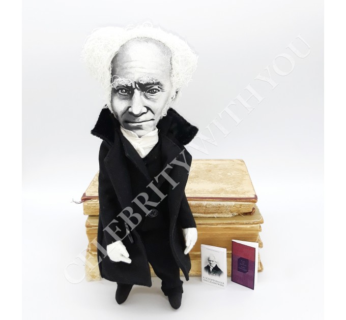 Arthur Schopenhauer German philosopher - Introvert gift - Collectible doll hand painted