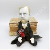 Famous Irish story writer, Gothic literature - Readers & Writers gift - Collectible doll + Miniature Book