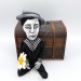 Buster Keaton doll - American actor comedian, classic Hollywood, slapstick comedy - hand painted collectible doll