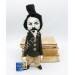 Capitaine Thomas Mayne Reid American novelist - Readers & Writers gift - book shelf decor - Collectible doll + miniature books