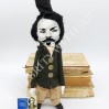 Capitaine Thomas Mayne Reid American novelist - Readers & Writers gift - book shelf decor - Collectible doll + miniature books