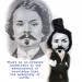 Capitaine Thomas Mayne Reid American novelist - Readers & Writers gift - book shelf decor - Collectible doll + miniature books