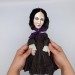 Charlotte Bronte novelist, poet, women writer, author Jane Eyre - Literary Gift for Reader - Collectible doll hand painted