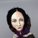 Charlotte Bronte novelist, poet, women writer, author Jane Eyre - Literary Gift for Reader - Collectible doll hand painted