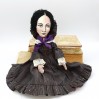Charlotte Bronte novelist, poet, women writer, author Jane Eyre - Literary Gift for Reader - Collectible doll hand painted