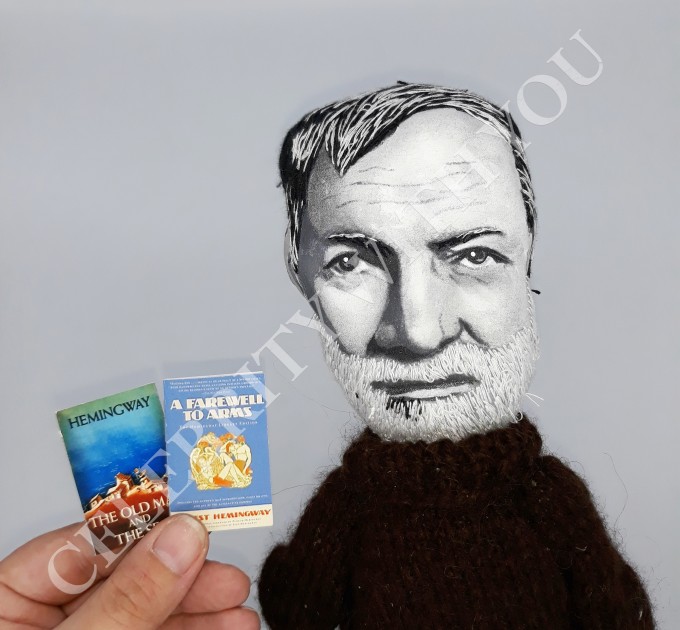 American journalist, writer author  - Literary Gift for Readers & Writers - collectible doll