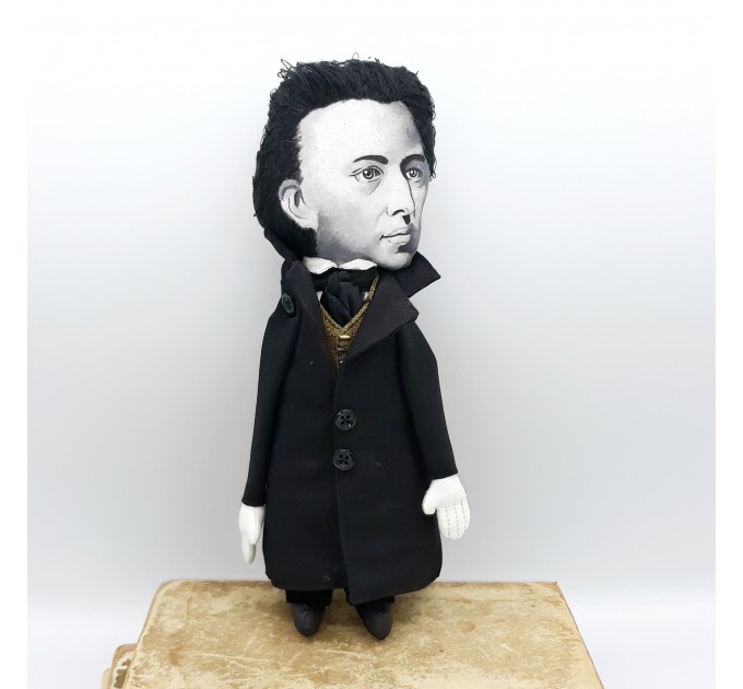 Frederic Chopin Classical composer of the Romantic era - Music teacher gift - Music Room Decor - collectible doll for Music Lovers