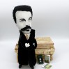 Famous French author 19 th century - Literary gift - Book group gift - Collectible doll + miniature books