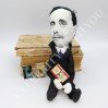 H.G. Wells writer author - sience fiction fans gift - Collectible doll + miniature books