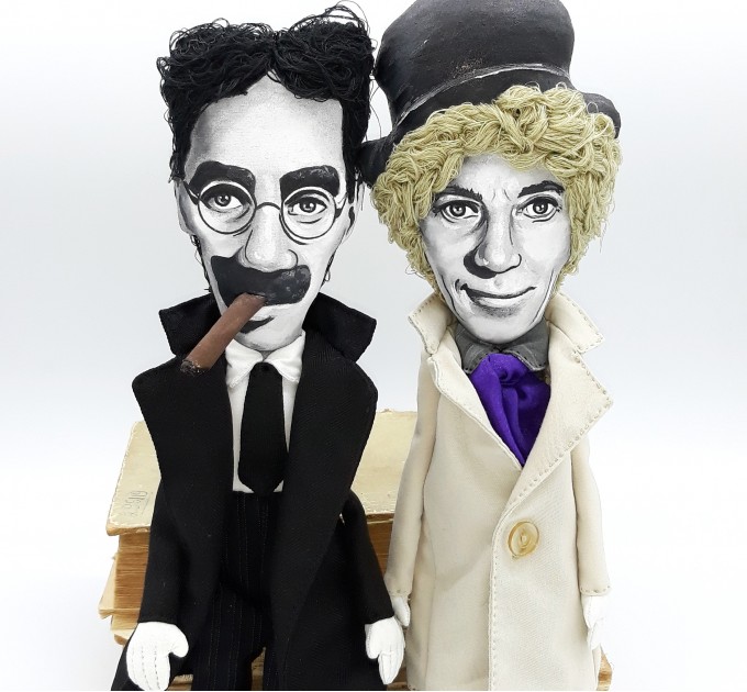 Famous comedian, old Hollywood - The Marx Brothers - collectible doll