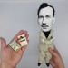 Famous American writer, Nobel Prize, author - Book lover gift - Collectible doll + miniature books